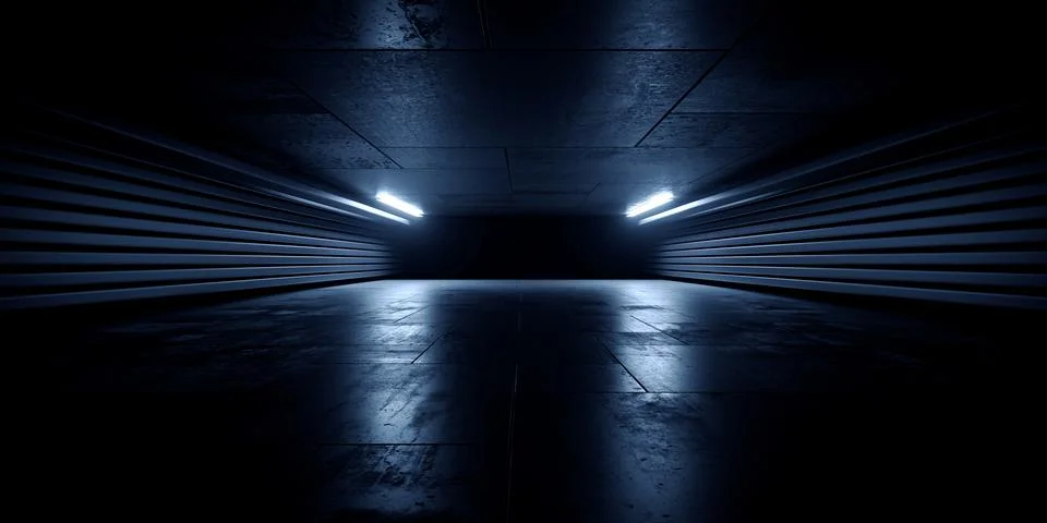 Modern Stage Empty Concrete Cement Grunge Warehouse Barn Tunnel Corridor Un.. 스톡 일러스트