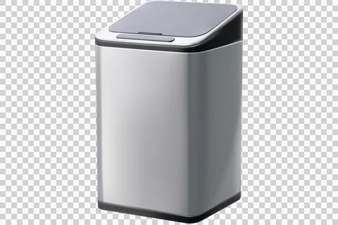 Modern stainless steel automatic sensor trash can Stock Illustration
