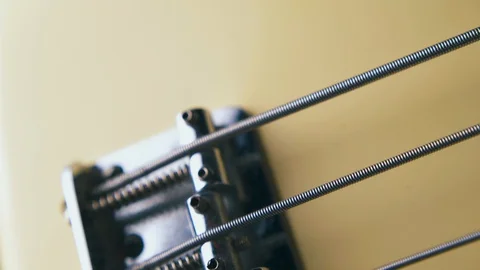 modern stainless steel guitar string mov... | Stock Video | Pond5