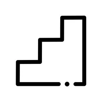 Modern stair icon. Floor. Vector. Ilustración de archivo
