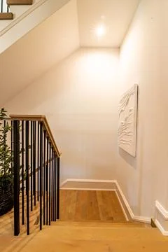 Modern staircase detail elements complete project Fotos de archivo