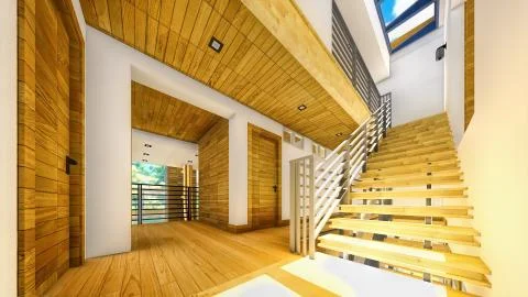 Modern staircase - interior Illustrazione stock