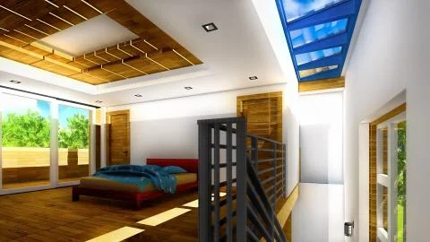 Modern staircase - interior イラスト素材