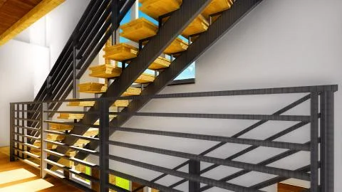 Modern staircase - interior Ilustración de archivo