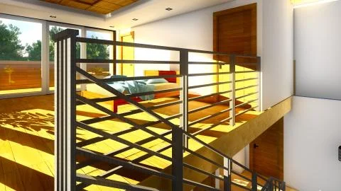 Modern staircase - interior Illustration