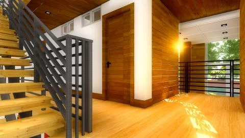Modern staircase - interior Stock Illustration