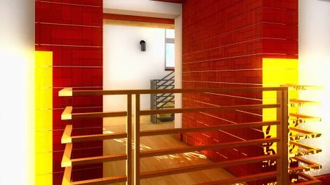 Modern staircase - interior Ilustración de archivo