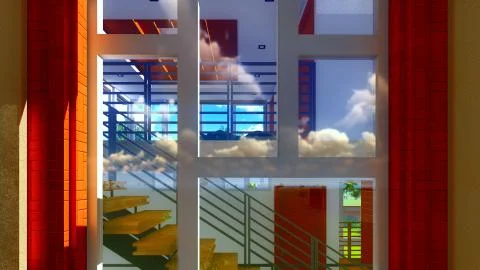 Modern staircase - interior Ilustración de archivo