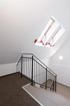 Modern Staircase with Skylights Foto stock