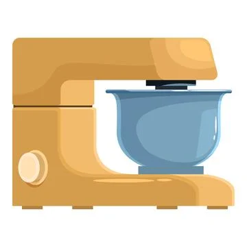 Modern stand mixer with empty bowl for baking and mixing ingredients Stock Illustration
