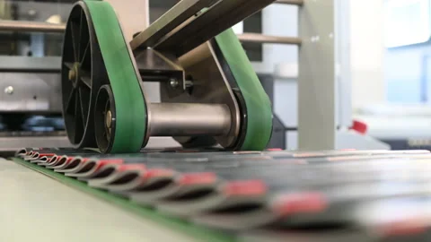 Modern staple machine in process Stock Footage 235423363
