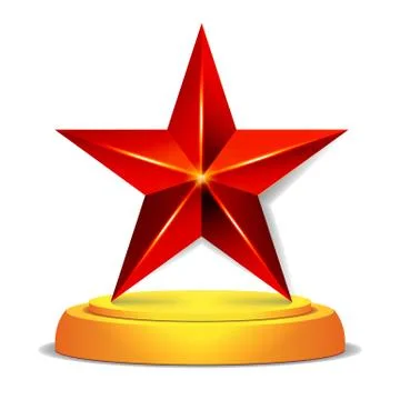 Modern Star Award. Shiny Vector Illustration.  Trophy, Challenge Prize Stock Illustration