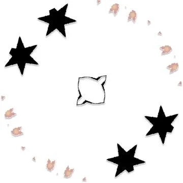 Modern Star Soft Shape Clean Abstract Rounded Shapes for Branding and Web D.. 스톡 일러스트