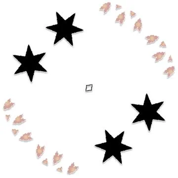 Modern Star Soft Shape Clean Abstract Rounded Shapes for Branding and Web D.. Stock Illustration