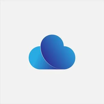 Modern startup logo, illustration of rocket, cloud and shopping. 스톡 일러스트