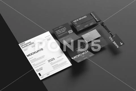 Modern Stationery Identity Mockup PSD Template