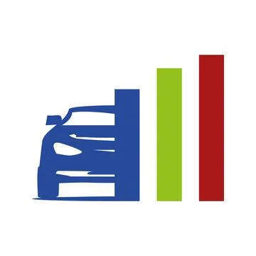Modern Statistics Car Icon Design Illustrazione stock