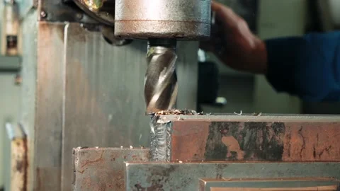 Modern steel and metal processing technology. Production of industrial parts in Stock Footage 201607049