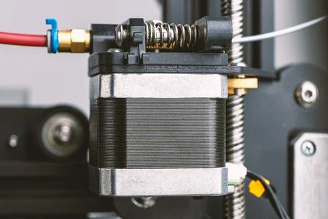 Modern stepper motor for various electrical equipment, 3D printer motor Stock Photos