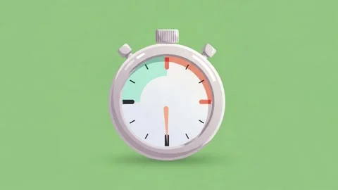 Modern stopwatch with colorful timer on green background Stock Footage 324839051