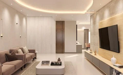 Modern Storage Solutions Organizing Your Living Room with Style Illustrazione stock