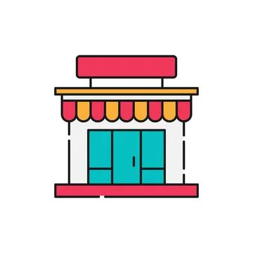 Modern Store icon Vector design Illustration. Store Building icon vector desi イラスト素材