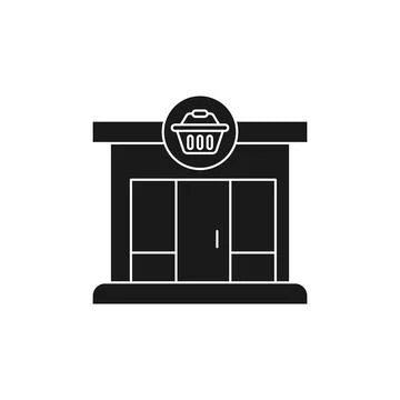 Modern Store icon Vector design Illustration. Store Building icon vector desi Stock Illustration