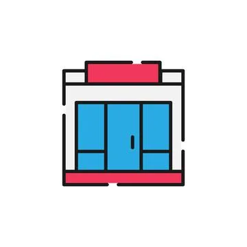 Modern Store icon Vector design Illustration. Store Building icon vector desi Stock-Illustration