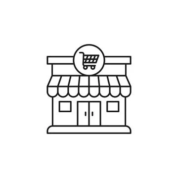 Modern Store icon Vector design Illustration. Store Building icon vector desi Иллюстрация
