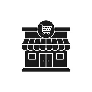 Modern Store icon Vector design Illustration. Store Building icon vector desi Stock Illustration