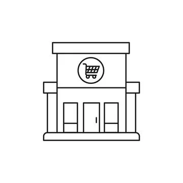 Modern Store icon Vector design Illustration. Store Building icon vector desi Stock Illustration