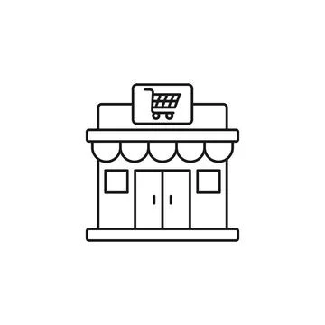 Modern Store icon Vector design Illustration. Store Building icon vector desi Stock Illustration
