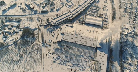 Modern storehouse construction site, the structural steel structure of a new Stock Footage 87495021