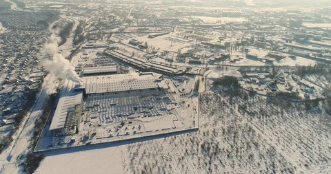 Modern storehouse construction site, the structural steel structure of a new Stock Footage 87495100