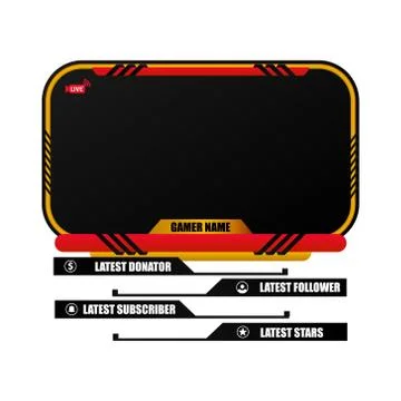 Modern streaming overlays and panel design vector Stock Illustration