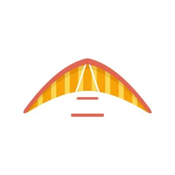 Modern striped hang glider for extreme air sports Stock Illustration