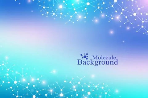 Modern Structure Molecule DNA. Atom. Molecule and communication background for Illustrazione stock