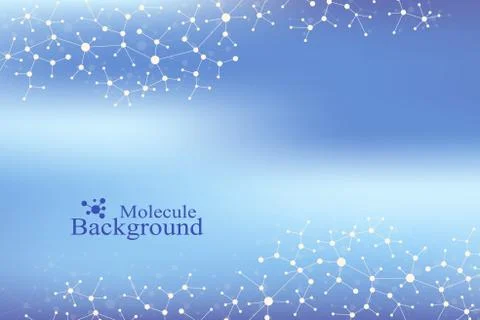 Modern Structure Molecule DNA. Atom. Molecule and communication background for 스톡 일러스트
