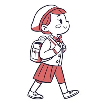 Modern Student Flat Character Design Stock Illustration