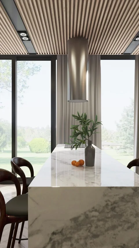 Modern studio apartment with open space living room and kitchen Stock Footage 307843259