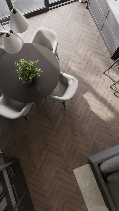 Modern studio apartment with open space living room and kitchen Stock Footage 308631233