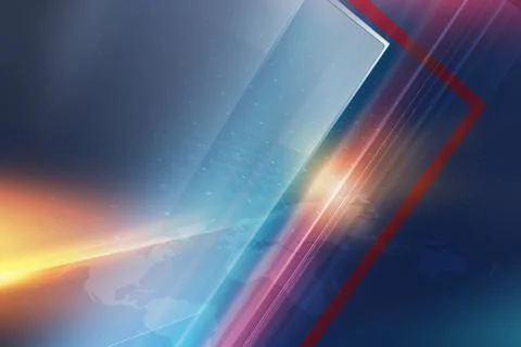 Modern studio space with diagonal big flat TV screens concept series Stock Illustration