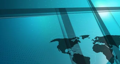 Modern studio space with diagonal big flat screens concept series 스톡 일러스트