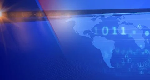 Modern studio space with diagonal flat screens concept series Stock Illustration