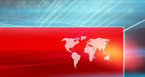 Modern studio space with world map concept series Illustrazione stock