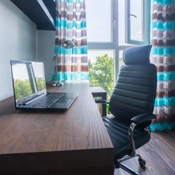 Modern study room Stock Photos