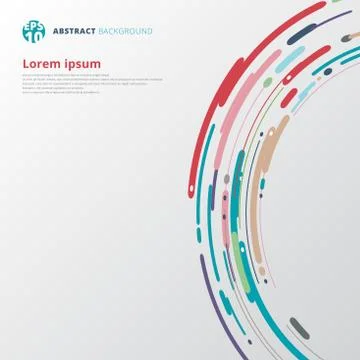 Modern style abstract with composition made of various motion lines curve rou Stockillustratie