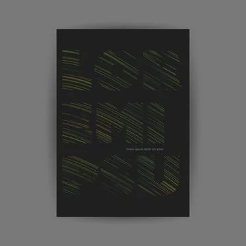 Modern Style Abstract Flyer or Cover Design for Your Business with Dark Dig.. Stock Illustration