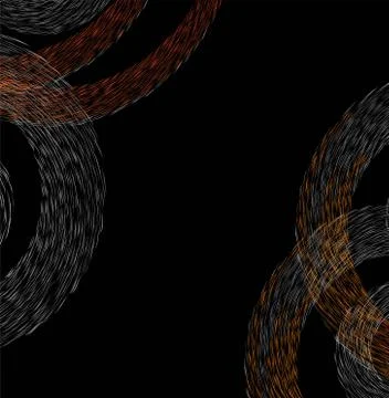 Modern style abstraction with composition made of various rounded shapes in c Stock Illustration