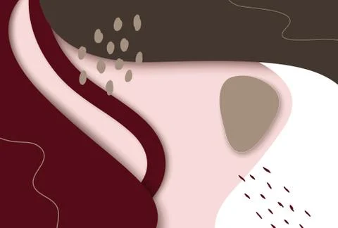 Modern style abstraction with composition made of various rounded shapes in Stock Illustration